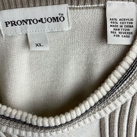 Pronto Uomo Crew Neck Sweater Size XL EUC - Picture 7 of 7